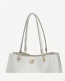 شنطة كتف كلاسيكة بحامل مزدوج لون ابيض - 3