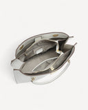 شنطة كتف كلاسيكة بحامل مزدوج لون ابيض - 4