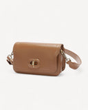 شنطة كروس بدي جلد طبيعي بحامل لون بني - 1