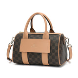 شنطة كتف صغيرة جلد بي في سي ومايكروفايبر طبيعي  لون بني