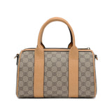 شنطة كتف صغيرة جلد بي في سي ومايكروفايبر طبيعي  لون بيج