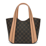 شنطة كتف صغيرة جلد بي في سي ومايكروفايبر طبيعي لون بني