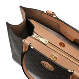 Small shoulder bag, genuine leather, black color 