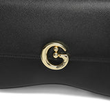 Stylish women's shoulder bag in black with a practical rectangular design.