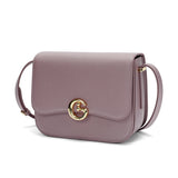 Stylish women's shoulder bag in a mauve color with a practical, medium-sized design