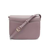 Stylish women's shoulder bag in a mauve color with a practical, medium-sized design