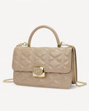 شنطة كتف قفل مغناطيسي بحزام لون بيج - 1