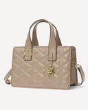 شنطة كتف جلد بحزام قابل للإزالة لون بيج - 1