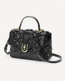 شنطة كتف صغيرة جلد طبيعي لون اسود - 1