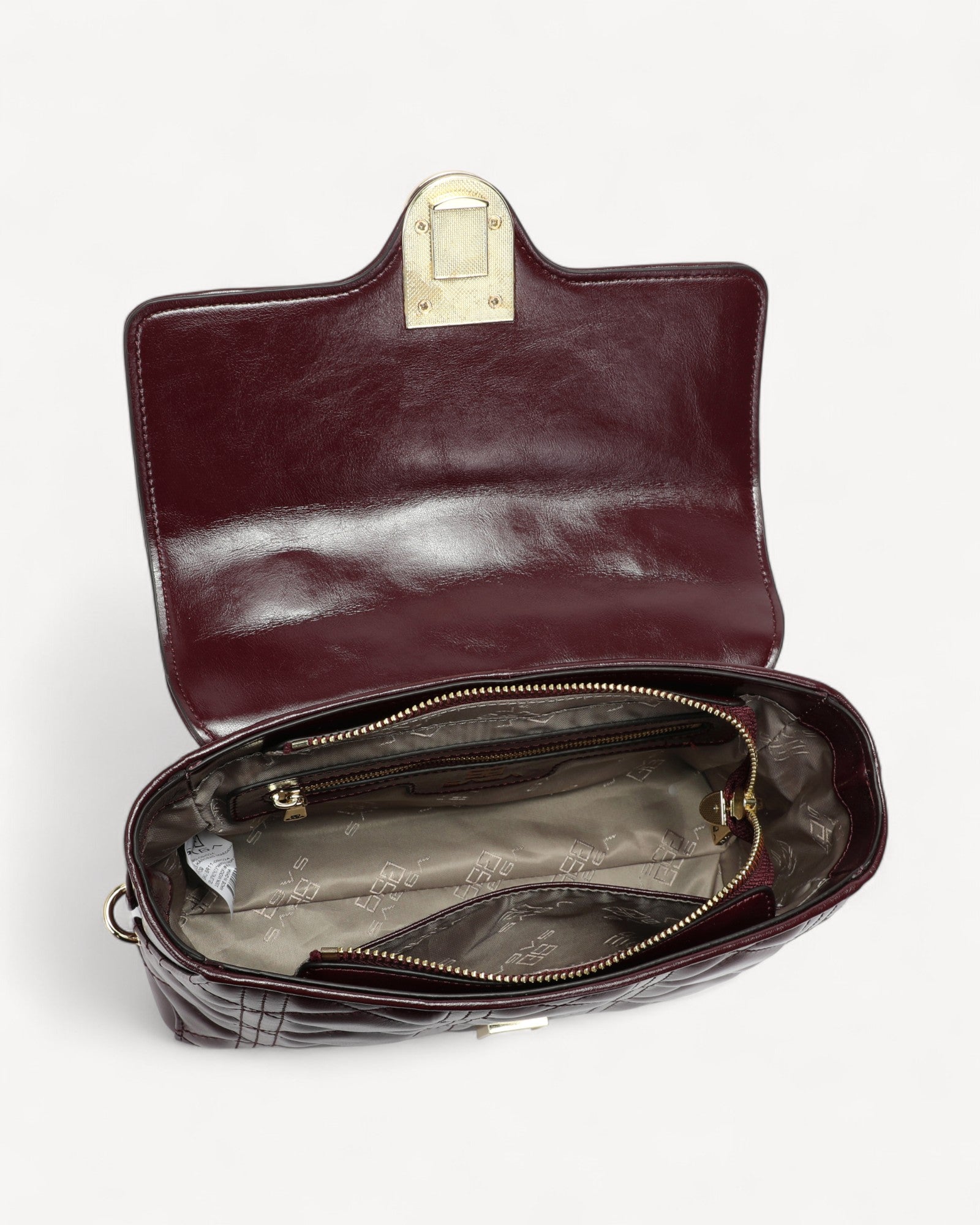 شنطة كتف صغيرة جلد طبيعي لون عنابي - 4