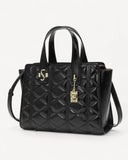 شنطة كتف جلد طبيعي بحامل لون اسود - 1