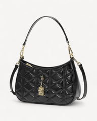 SAGA Women's Black Half Moon Stylish Shoulder and Handbag
