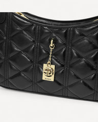 SAGA Women's Black Half Moon Stylish Shoulder and Handbag