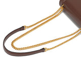 حقيبة يد نسائي جلد مايكروفايبر طبيعي - بني