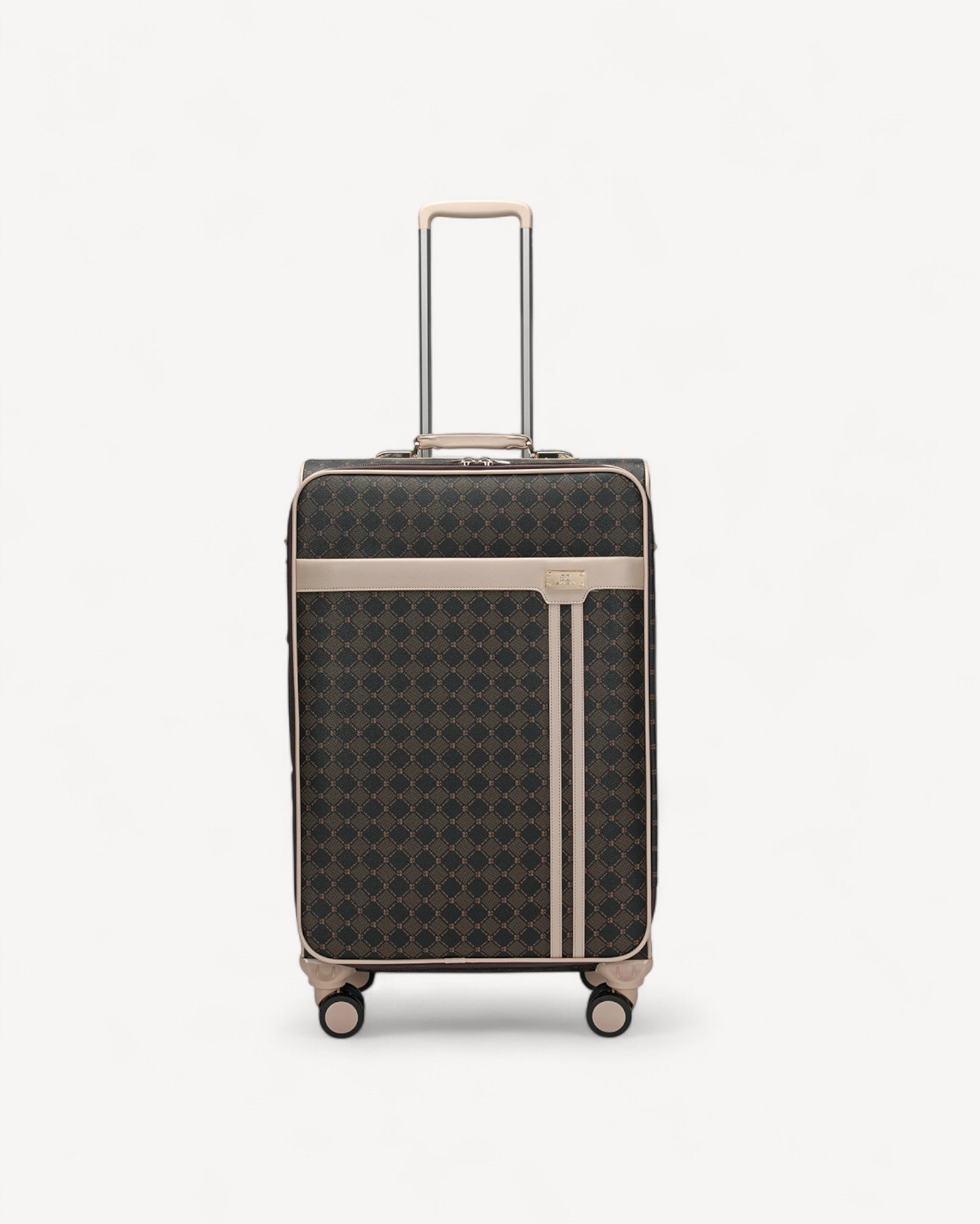 Luxury 25-inch Suitcase in Stylish Brown with 360° Wheels and Genuine TSA Lock