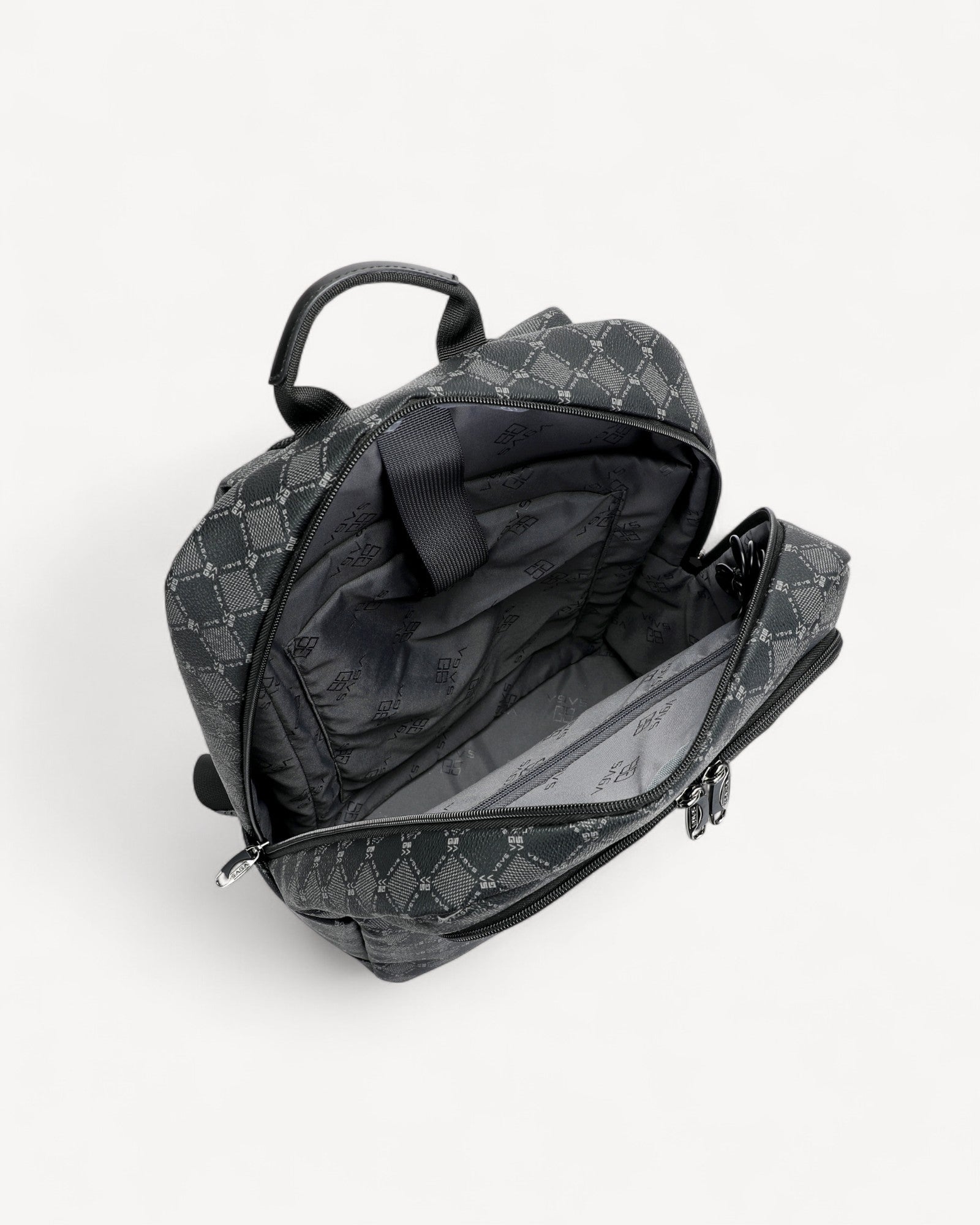 شنطة ظهر متعددة الجيبوب لون اسود - 4