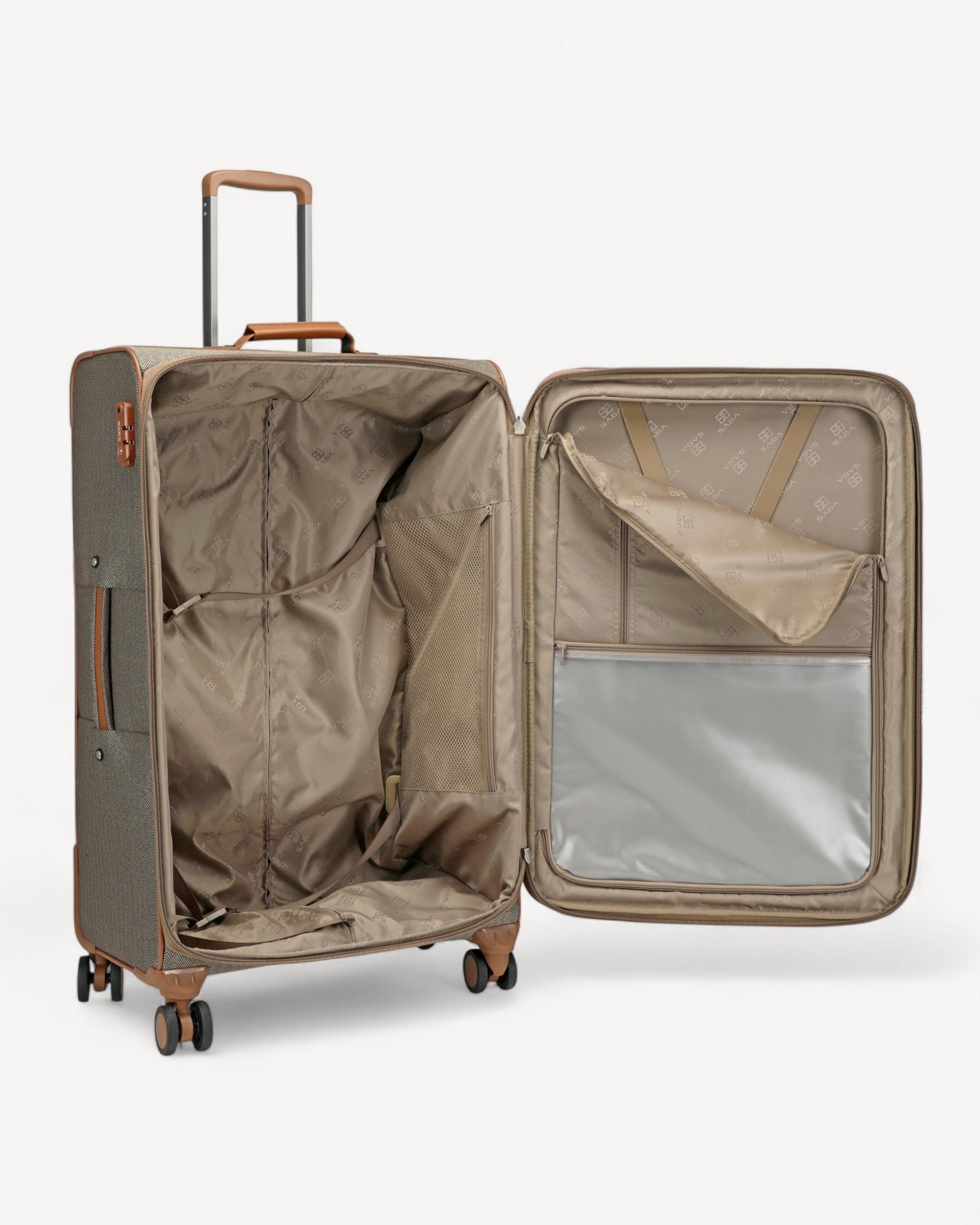 شنطة سفر قماش كبيرة مقاس 29 إنش لون بني - 4