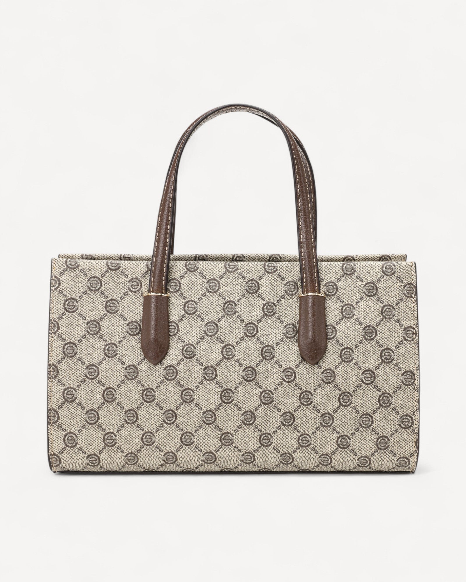 شنطة كتف مونوغرام بحامل لون بني فاتح - 2