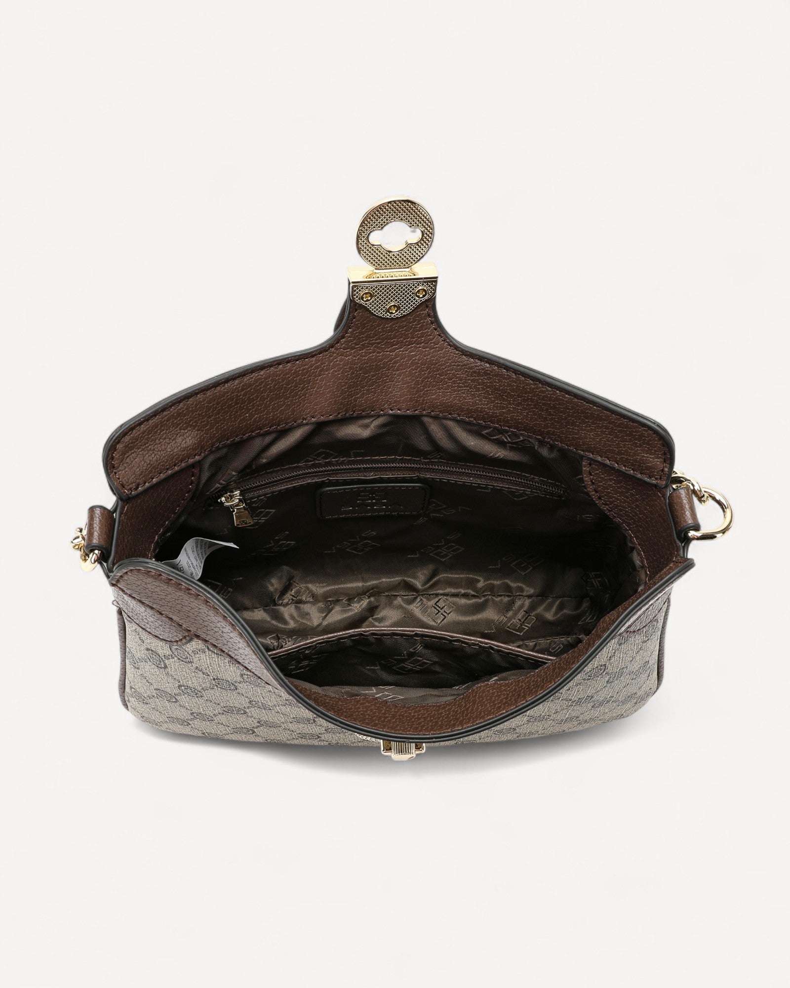 شنطة كروس بدي بحامل لون بني فاتح - 4