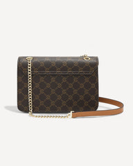 شنطة كتف بحامل قابل للتعديل لون بني غامق - 2