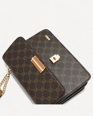 شنطة كتف بحامل قابل للتعديل لون بني غامق - 3