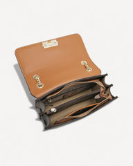 شنطة كتف بحامل قابل للتعديل لون بني غامق - 4