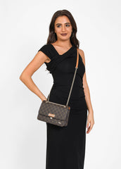 شنطة كتف بحامل قابل للتعديل لون بني غامق - 7