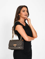 شنطة كتف بحامل قابل للتعديل لون بني غامق - 9