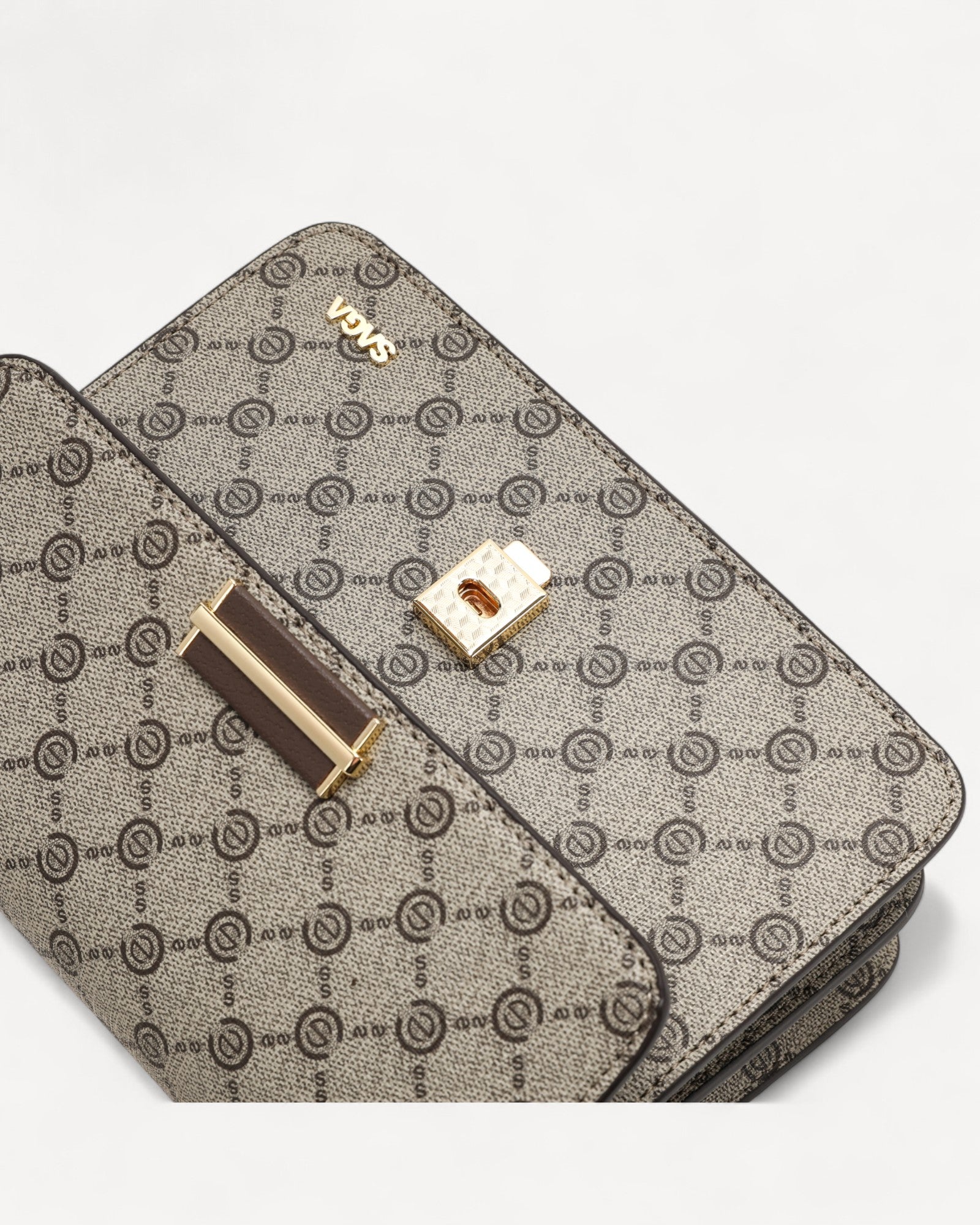 شنطة كتف بحامل قابل للتعديل لون بني فاتح - 3