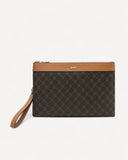 شنطة كلتش خفيفة الوزن لون بني - 1