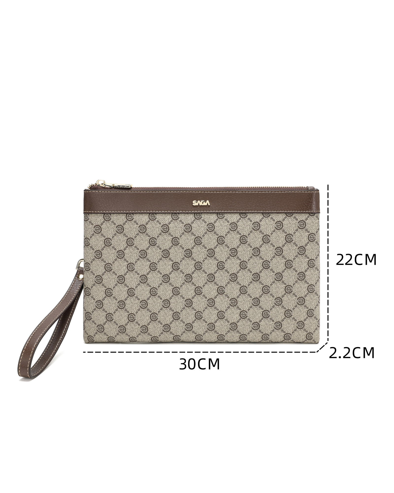 شنطة كلتش خفيفة الوزن لون بيج - 5