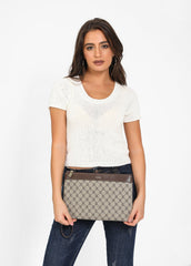 شنطة كلتش خفيفة الوزن لون بيج - 9