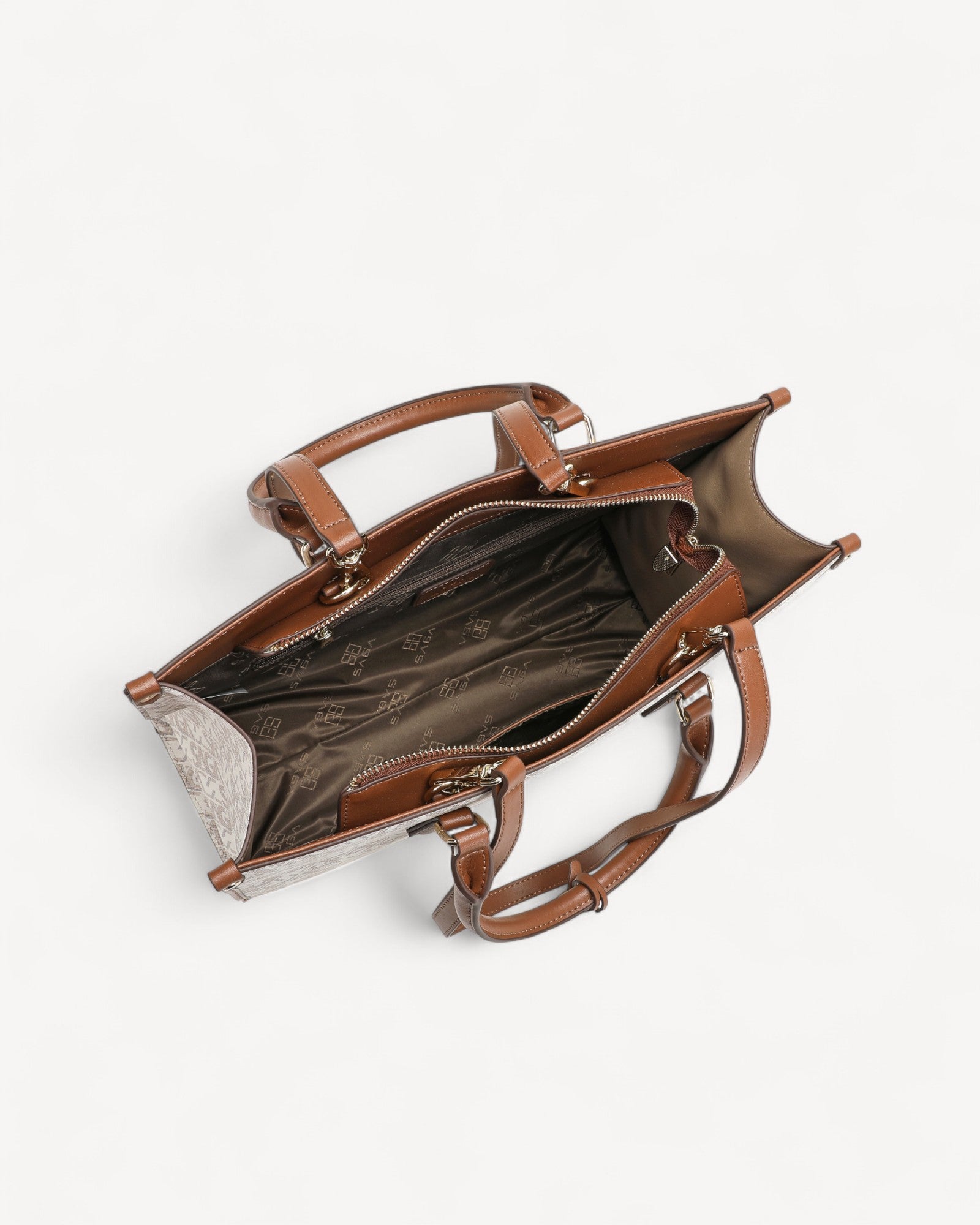 شنطة كتف واسعة بحامل قابل للتعديل لون بيج - 4