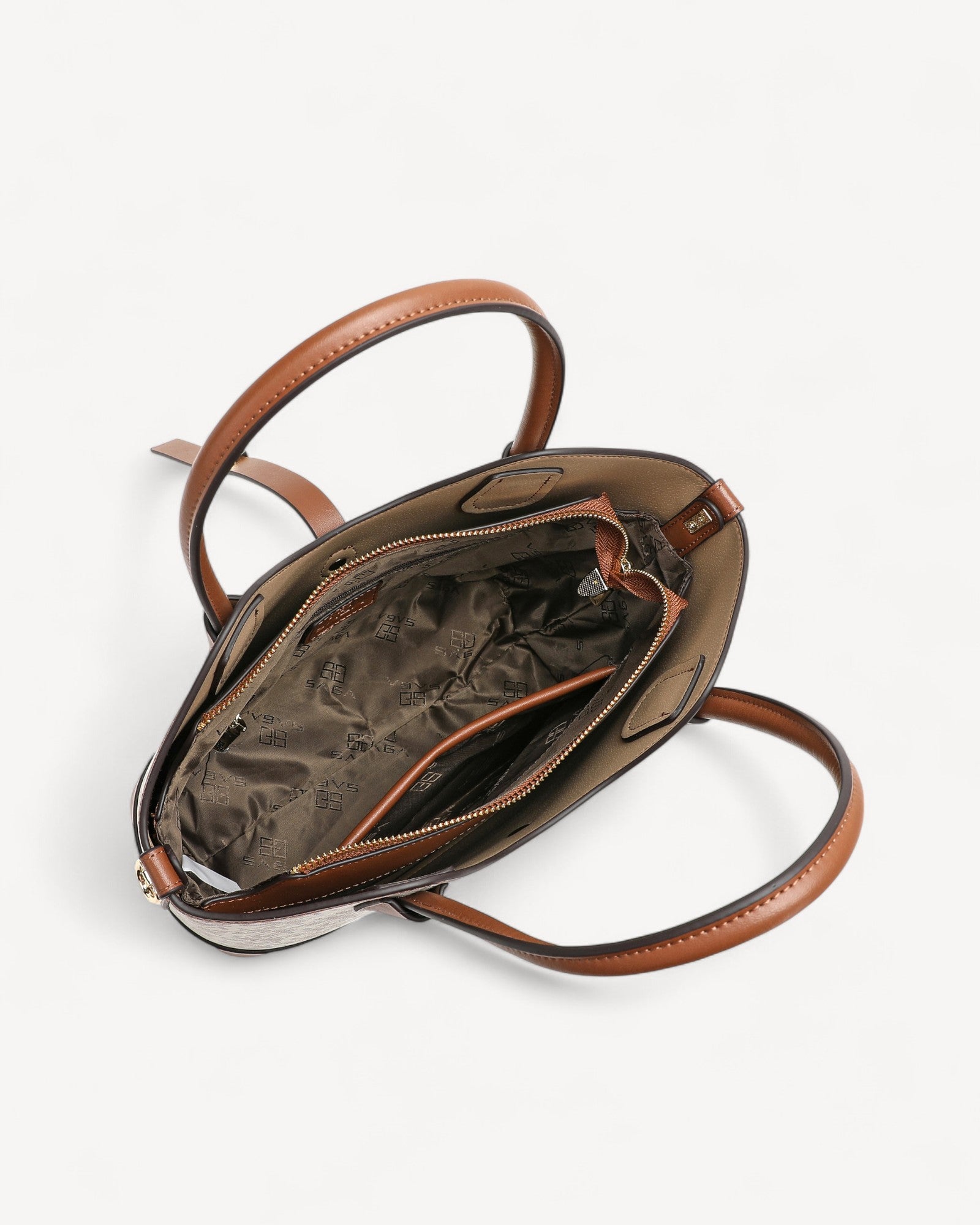 شنطة كتف مع حزام قابل للإزالة لون بيج - 4