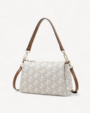 شنطة كتف مونوغرام بحزام قابل للفصل لون بيج - 1