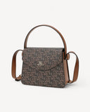 شنطة كروس بدي مونوغرام شعار ساغا لون بني - 1