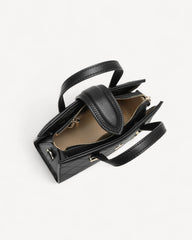Light luxury leather bag with a modern design, available in two colors