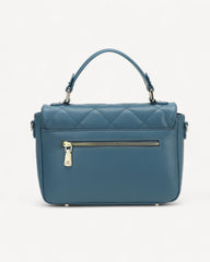 Luxurious bag with elegant gold hardware and a back external zipper