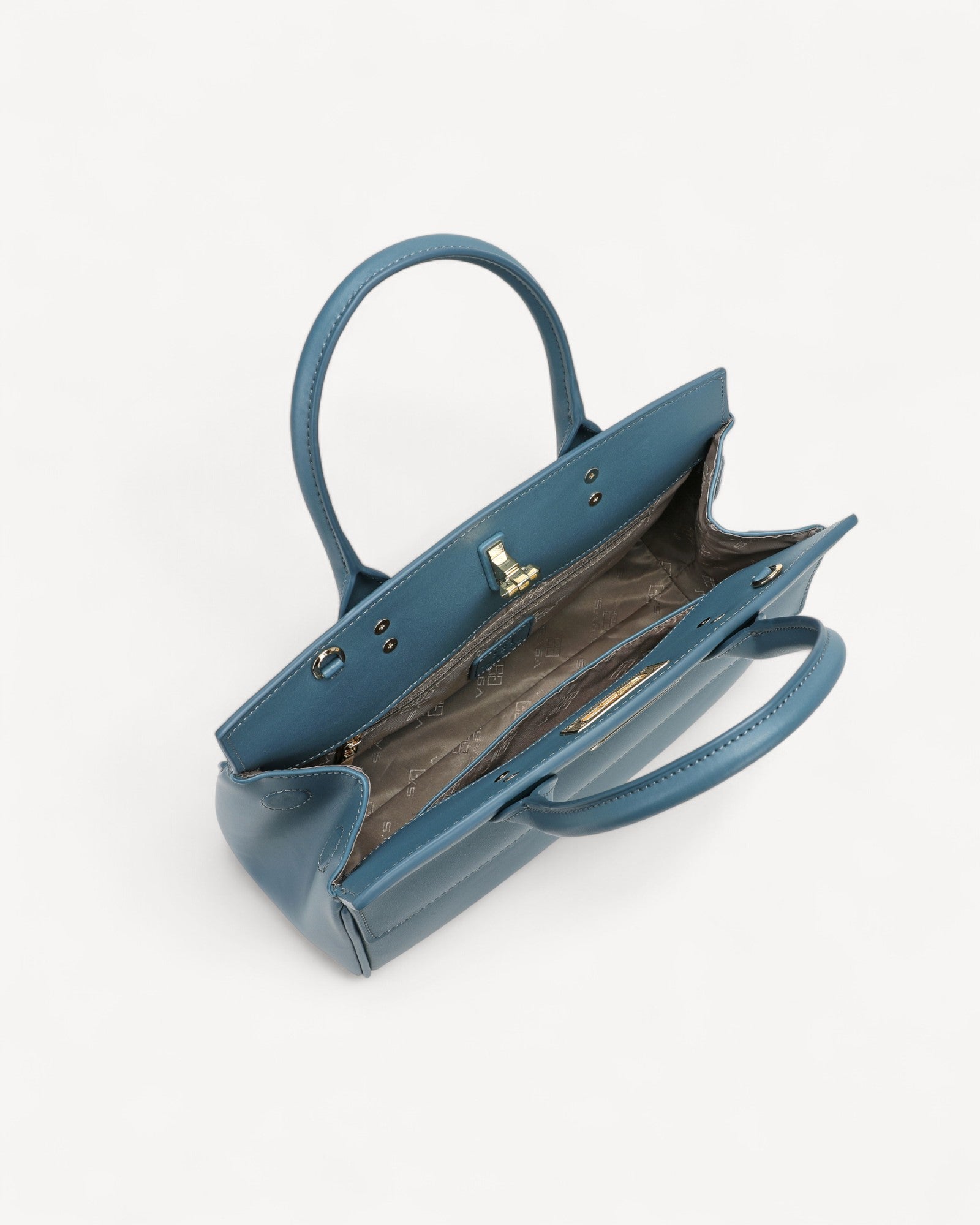 شنطة كتف جلد طبيعي بحامل قابل للتعديل لون تركواز - 4