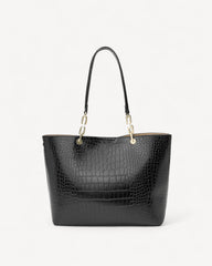 Black Crocodile Leather Luxury Bag