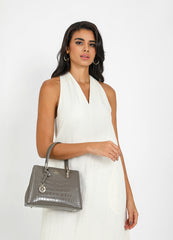 Crocodile Style Luxury Leather Bag in Multiple Colors