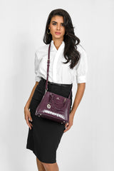 Crocodile Style Luxury Leather Bag in Multiple Colors