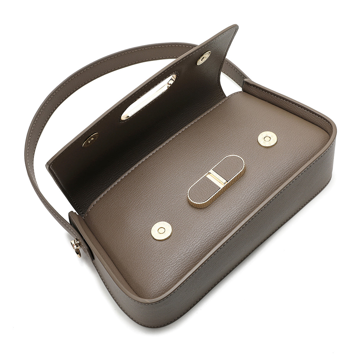 Practical lightweight bag in luxurious leather available in several colors