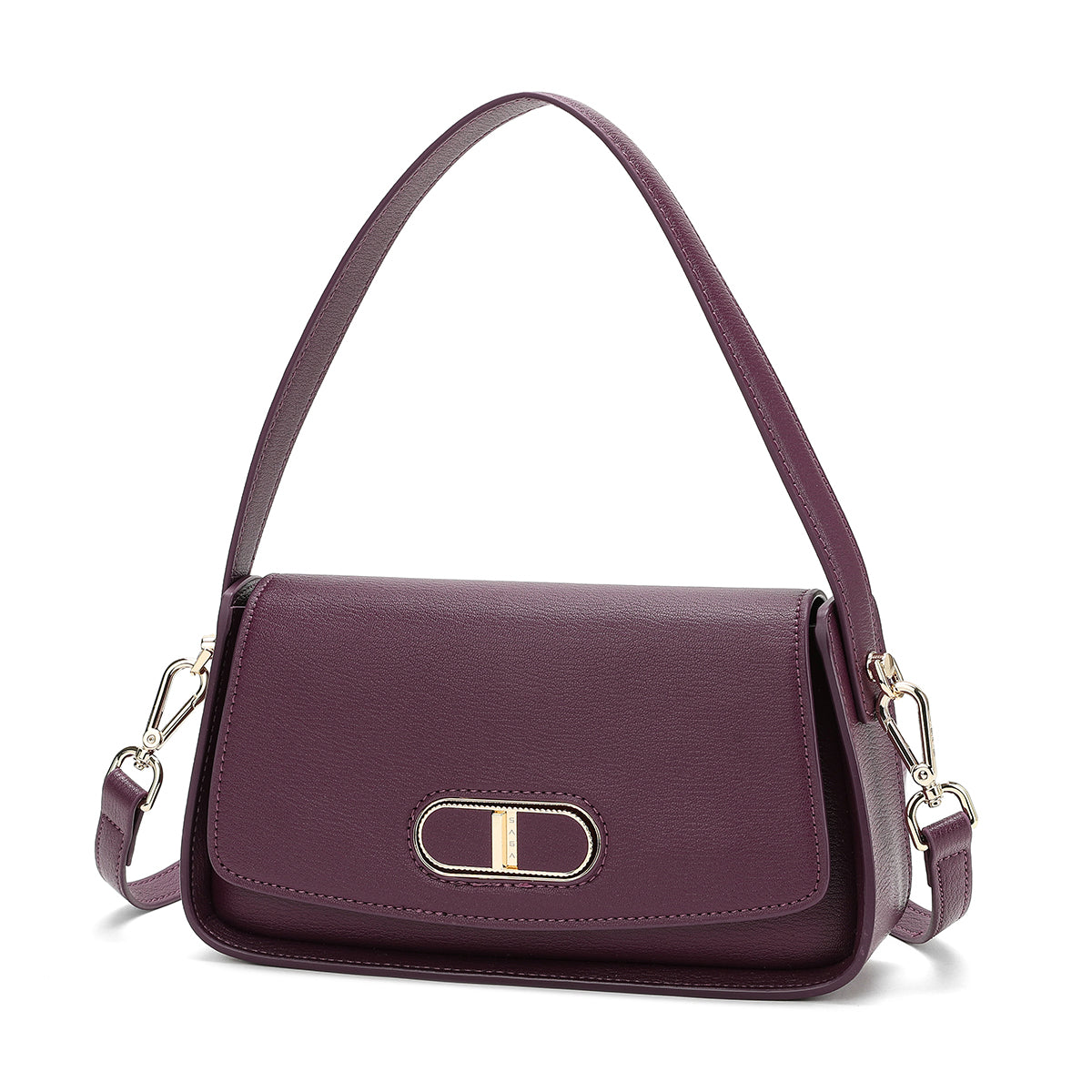 Practical lightweight bag in luxurious leather available in several colors