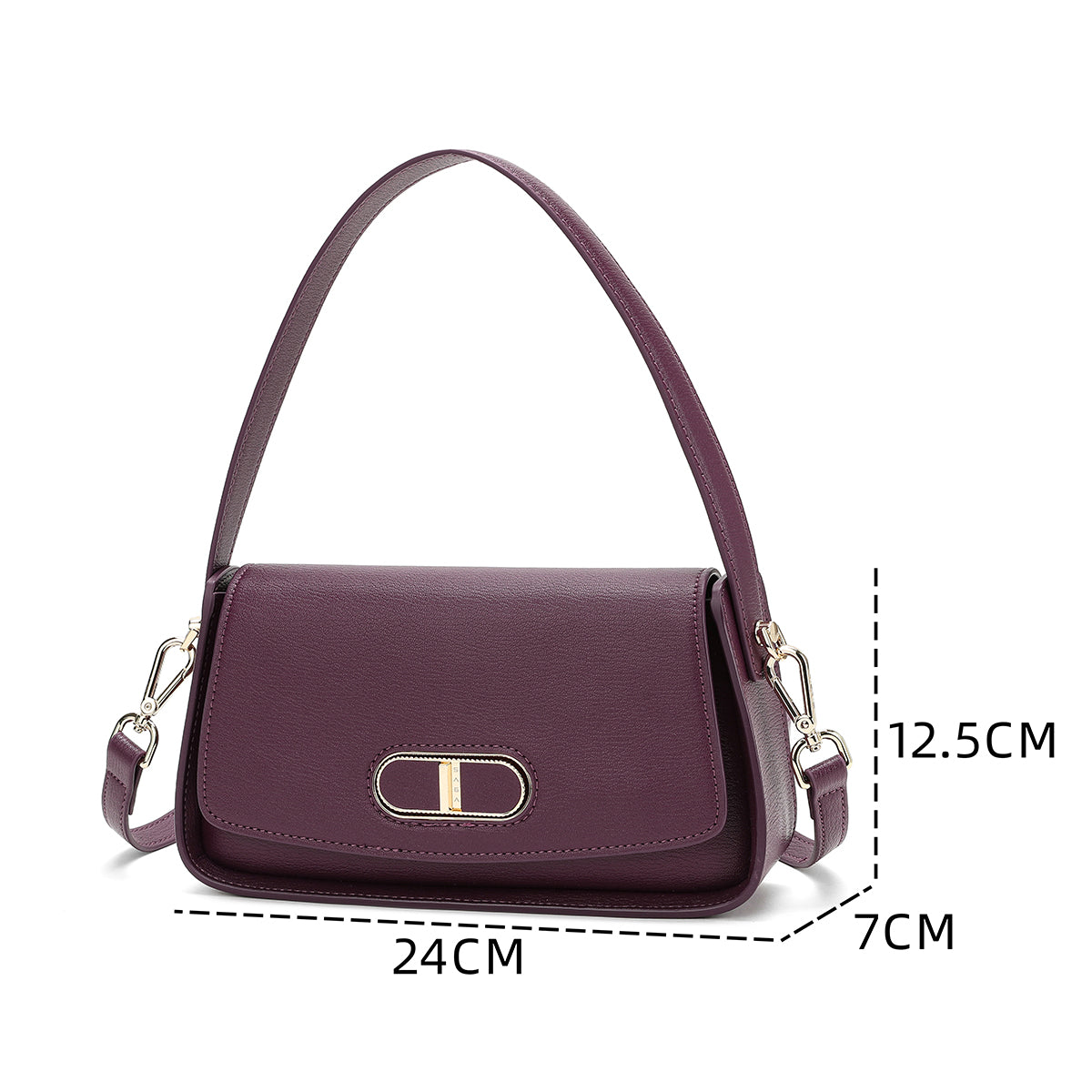 Practical lightweight bag in luxurious leather available in several colors