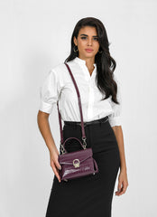 Shiny Crocodile Bag with Gold Lock Luxury Leather Available in Multiple Colors