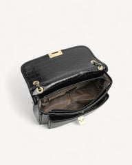 Crocodile Style Bag with Gold Chain Available in Multiple Colors