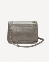 Crocodile Style Bag with Gold Chain Available in Multiple Colors