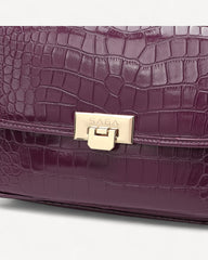 Crocodile Style Bag with Gold Chain Available in Multiple Colors