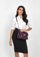 Crocodile Style Bag with Gold Chain Available in Multiple Colors